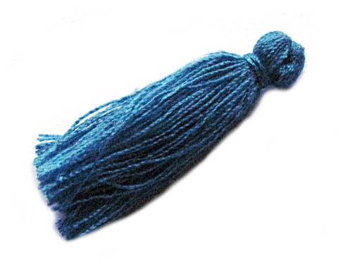 Anhänger Toddel Quaste Puschel, ca. 28-35mm, blau